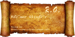 Römer Olivér névjegykártya