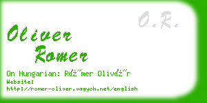 oliver romer business card